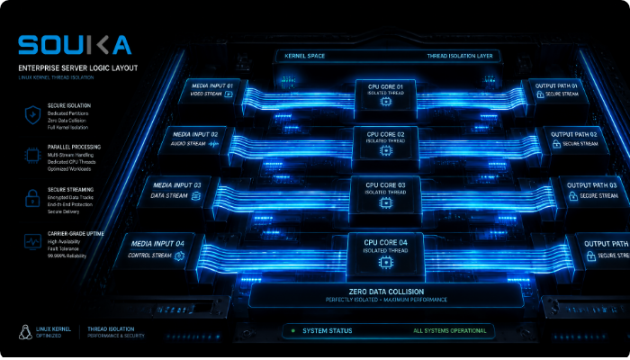 Enterprise IPTV Servers & Linux Kernel Thread Isolation